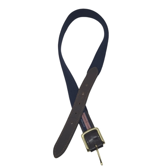 Vineyard Vines | Marlin Swordfish Fabric & Leather Ends Surcingle Belt (Size 32) - Picture 13 of 13